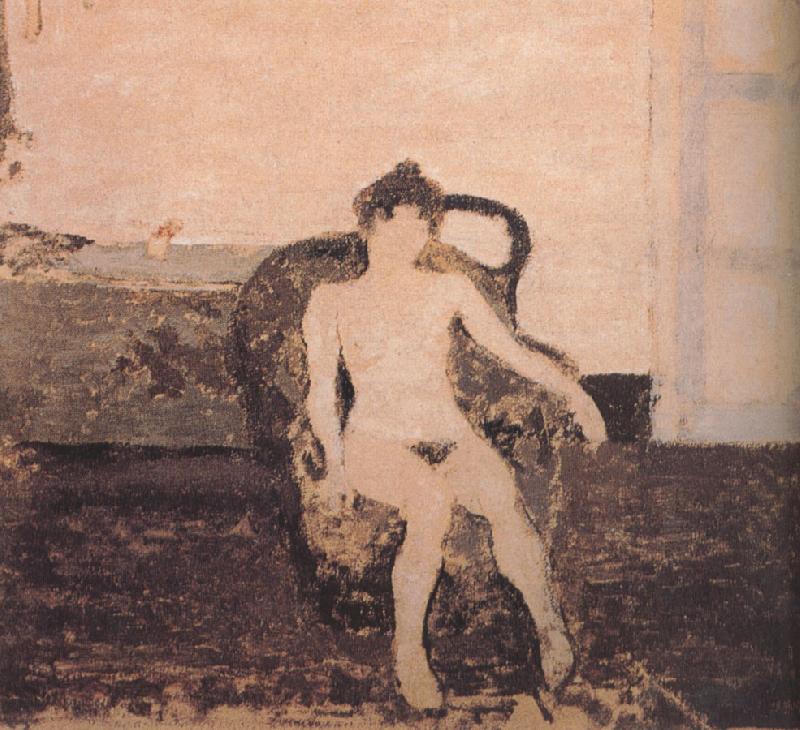 Edouard Vuillard In the armchair naked female France oil painting art